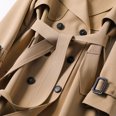 Tracy™ | Luxe trenchcoat met details