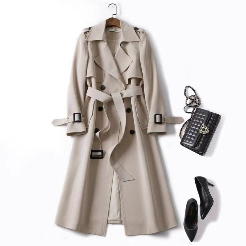 Tracy™ | Luxe trenchcoat met details