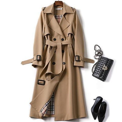 Tracy™ | Luxe trenchcoat met details